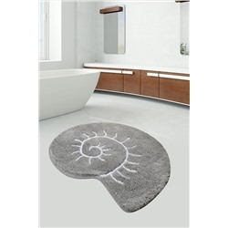 Chilai Home Helıx Gri Banyo Halısı Yıkanabilir, Kaymaz Taban 8694545035126