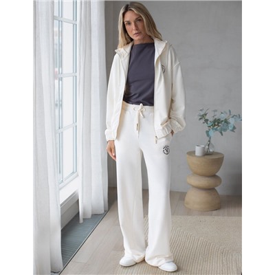 Прямые брюки из петельчатого футера-трехнитки