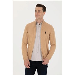 Erkek Kum Melanj Basic Triko Hırka