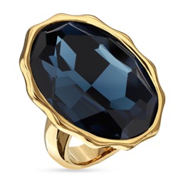 Кольцо Сияние (кристаллы SW темно-синие; покрытие золото), Есть комплект