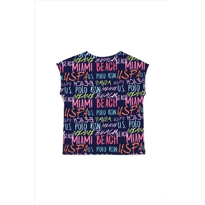 Kız Çocuk Kırmızı Bisiklet Yaka Tişört