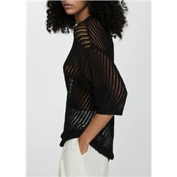 Jersey crochet manga corta