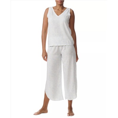 Tommy Hilfiger Women's Printed Cropped Pajama Set