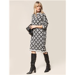 Платье жаккардовой вязки с кашемиром