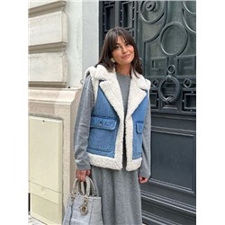 Джинсовая утеплённая жилетка Zar*a