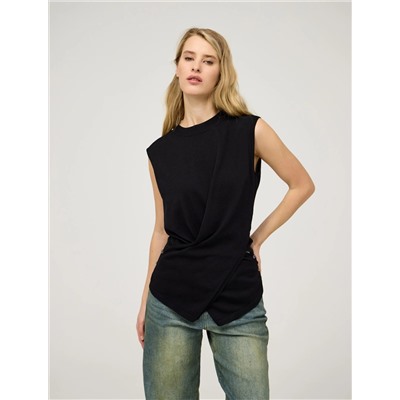Черная блузка "Перекрут"