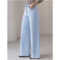 Джинсы-трубы из эластичного денима