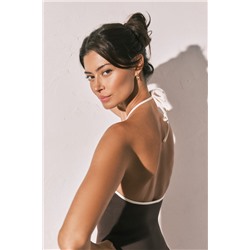 Bañador moldeador halter marrón