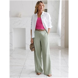 Топ из трикотажа в широкий рубчик