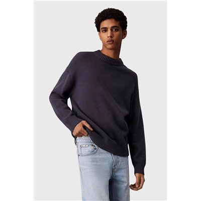 Мужской свободный пуловер плотной вязки СК