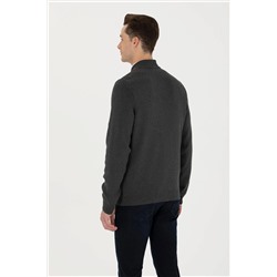 Erkek Antrasit Melanj Triko Hırka