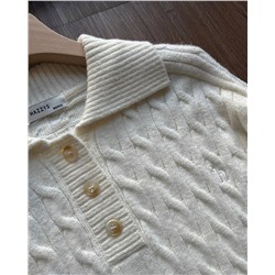 Женский трикотажный свитер с отложным воротником  Hacket*t Londo*n