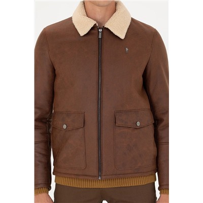 Erkek Taba Deri Ceket