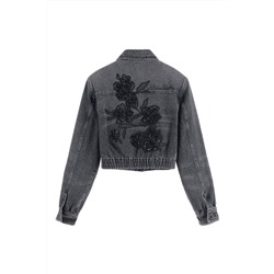 Chaqueta vaquera Negro jaspeado
