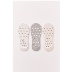 Pack 3 calcetines slip estampado corazones