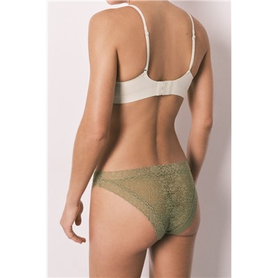 Braga clásica encaje animal print verde