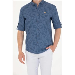 Erkek Lacivert Uzun Kollu Gömlek