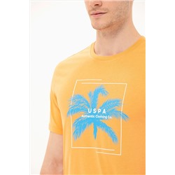 Erkek Turuncu Bisiklet Yaka Tişört