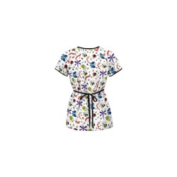 UA A Bug's Life Grey Mock Wrap Scrub Top