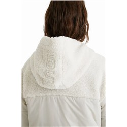 Chaqueta acolchada borreguito capucha