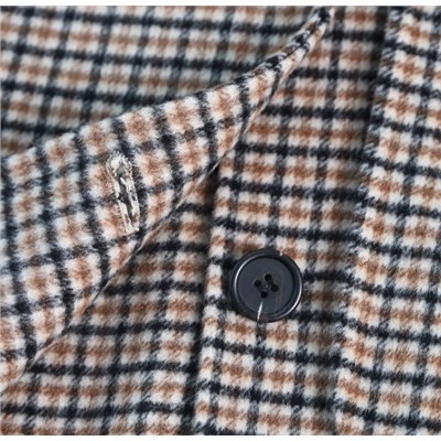 Клетчатое двухстороннее пальто