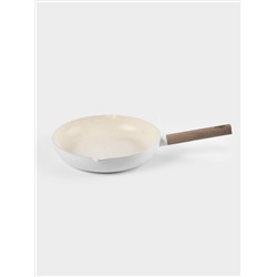 Сковорода, 28 см, с покрытием, алюминий, молочная, Palisander