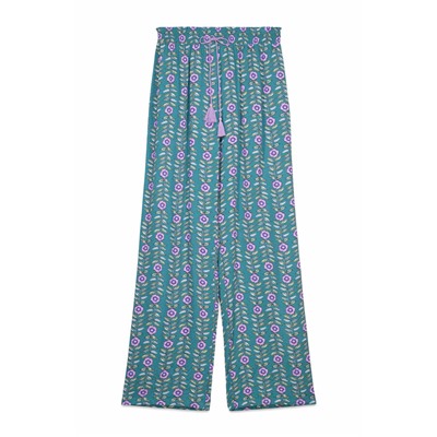 Pantalón largo viscosa print flores