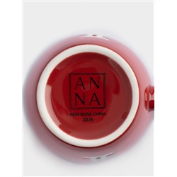 Кружка, 380 мл, 2 шт, фарфор N, зеленая/бордовая, Елка/Щелкунчик, New year