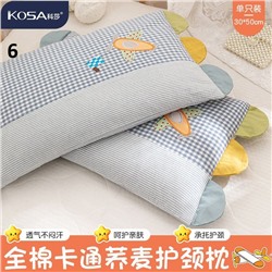 Детская подушка из хлопка с наполнением из гречневой шелухи