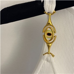 Трикотажный женский топ с украшениями (2 цвета) Шиапарелл*и