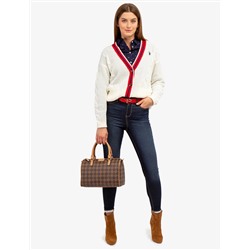 LADIES 30MM ENAMEL REVERSIBLE DOUBLE P BELT