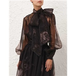 Тончайшая блузка из шелка   ZIMMERMAN*N