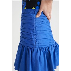 Minifalda drapeada volante