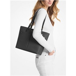 Michael Kors Outlet Jet Set Medium Logo Pocket Tote Bag