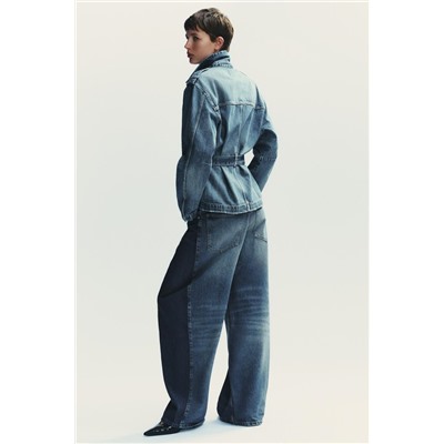 CHAQUETA LARGA DENIM TRF