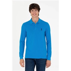 Erkek Kobalt Mavi Basic Sweatshirt