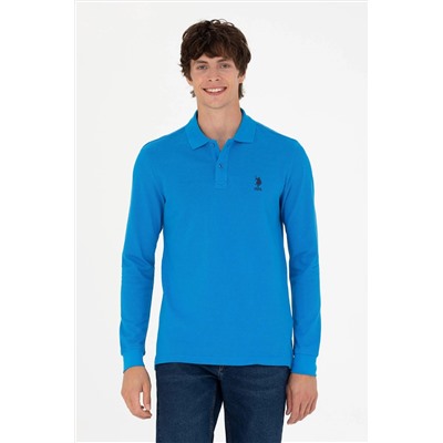 Erkek Kobalt Mavi Basic Sweatshirt