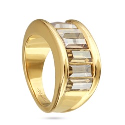 Кольцо Богемия (кристаллы SW шампань; покрытие золото), Есть комплект