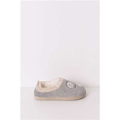 Zapatillas casa gris Snoopy