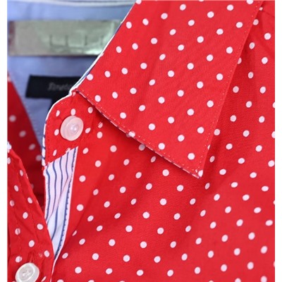 Женская рубашка в горошек из тонкого хлопка  ТОММИ ХИЛФИГЕ*Р