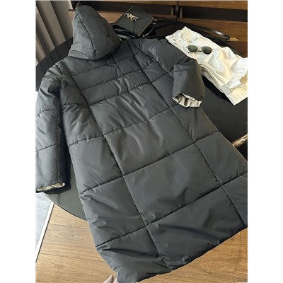 Очень теплая свободная двусторонняя куртка средней длины