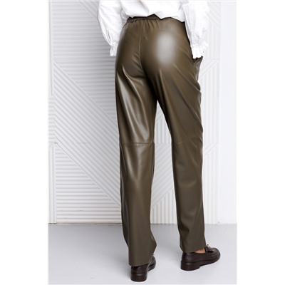 Брюки из экокожи на резинке 422