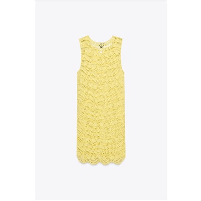 OPEN KNIT MINI DRESS
