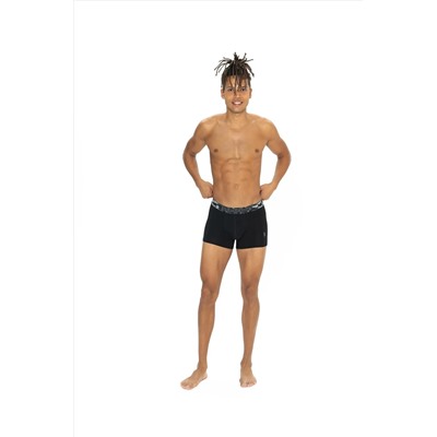 U.S. Polo Assn. Erkek Siyah - Antrasit - Baskılı 3'lü Boxer