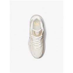 MICHAEL MICHAEL KORS Kit Extreme Metallic Leather and Mesh Trainer