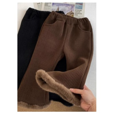 Бархатные брюки клеш для девочек