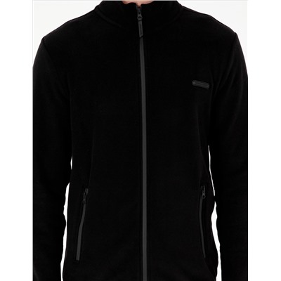 Siyah Regular Fit Polar Hırka