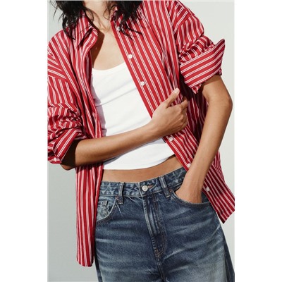 Рубашка оверсайз из поплина   ЗАР*А