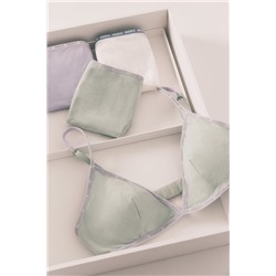 Pack 3 bragas clásicas algodón blanco, lila, verde