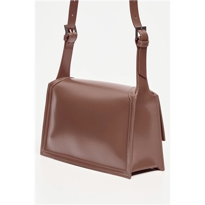 GUESS Bandolera de piel Isa - Marrón